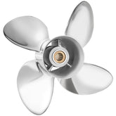 Oppgrader OEM rustfritt stål påhengsmotor propell passer til Honda-motorer 115-250 hk 15 spline tenner, høyre, 4 blader